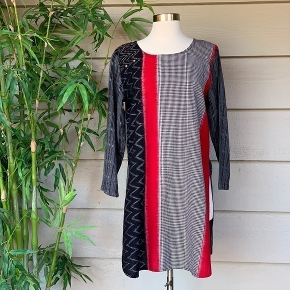 Dignity Not Charity Boho Style Multipattern Tunic - Picture 1 of 5